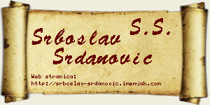 Srboslav Srdanović vizit kartica